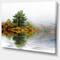 Designart - Pine Tree with Reflection - Landscape Photography Canvas Print